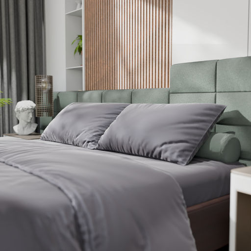 Постельное бельё Этель Евро Tencel 200*220см, 230*245см, 50*70см-2шт, цвет серый  фото 2