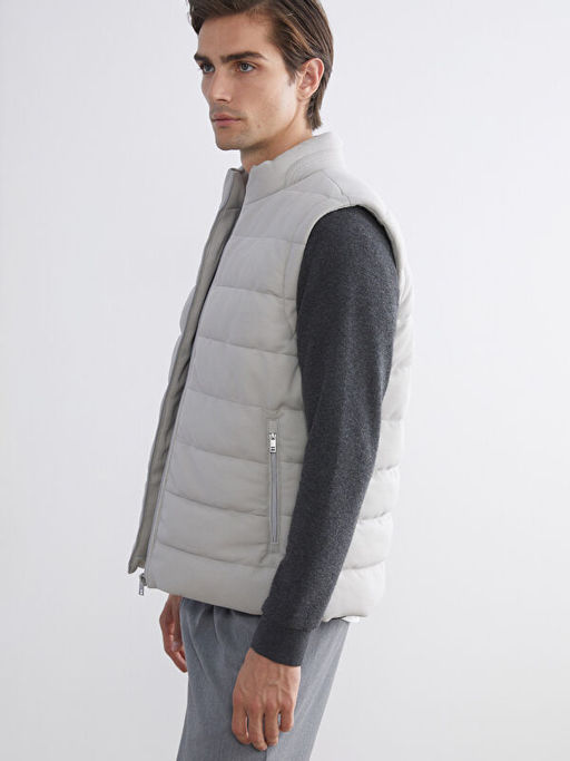 Slim Fit Dik Yaka Erkek ?i?me Yelek