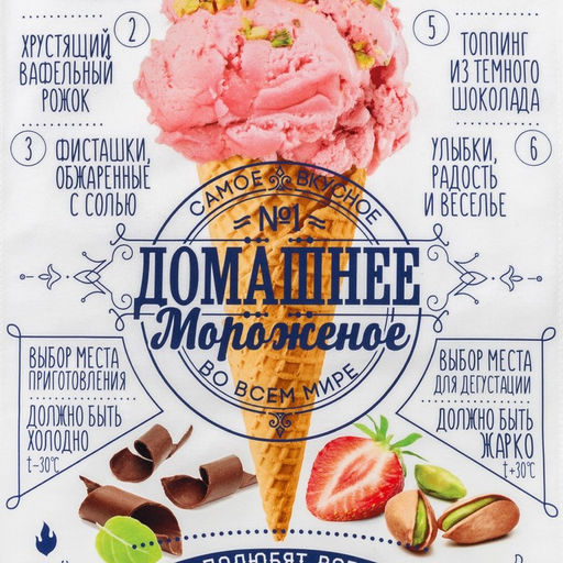 Цена за 2 шт. Полотенце "Этель" Домашнее мороженое 40х73 см, 100% хлопок, саржа 190 гр/м2