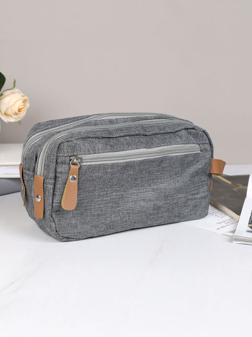 Косметичка 10х25х15 см серая / XN-020GR /уп 150/ мужская Подарок к 23 февраля