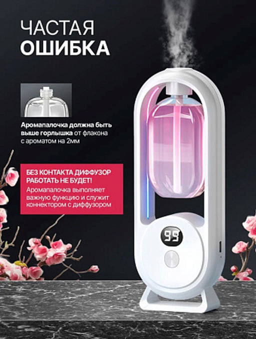 Аромадиффузор DI-02 освежитель воздуха автоматический для дома 50ml (аромат нужно приобрести дополнительно) - Сандаловый дом фото 5