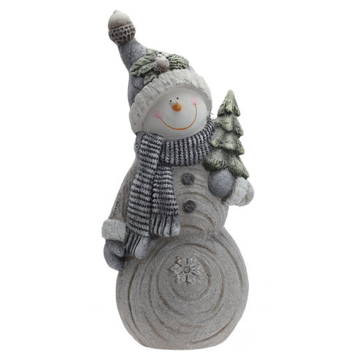 Фигурка декоративная "Снеговик" с подсветкой (АААх3, н/п) , L25 W15 H54 см, 2в.