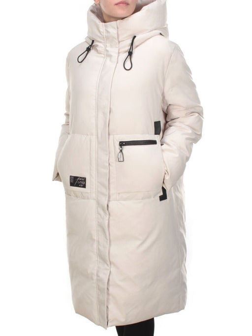 2236 MILK Пальто женское зимнее AKIDSEFRS (200 гр. холлофайбера) - Фабричный китай фото 3