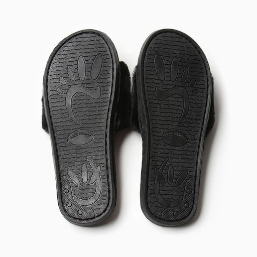 Тапочки женские с открытым носом LoveLife, размер 38-39, чёрные