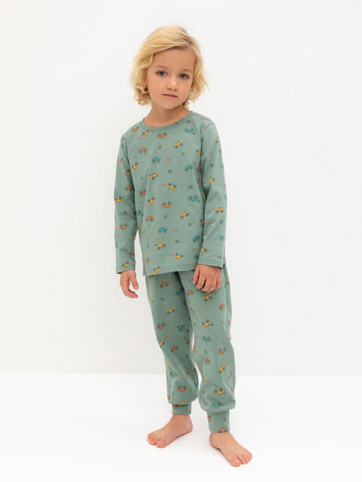 К 1561/весенний зеленый,гонки пижама д/дет яс