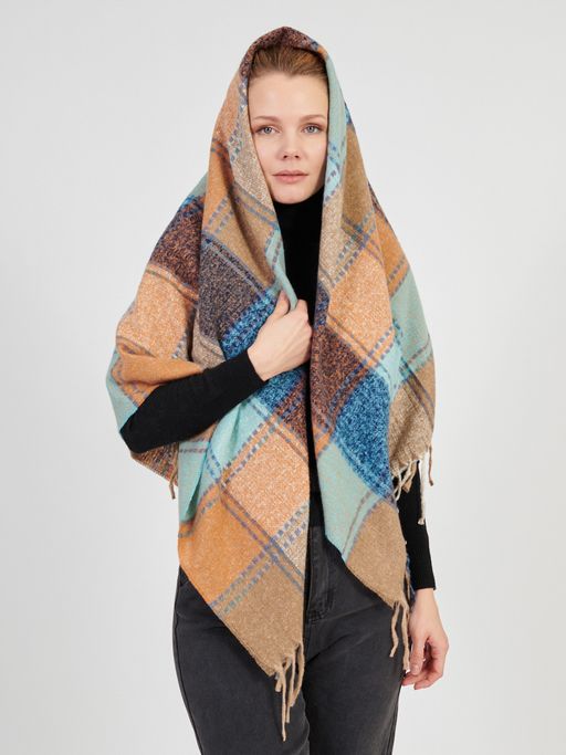 Большой  платок в стиле арт-деко в составе шерсть - Tantino фото 4