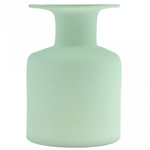 Ваза для цветов стеклянная "Малая" 2,35л, д15,8см, h24см, форма "бутылка", "Скандик", ментоловый (Россия)