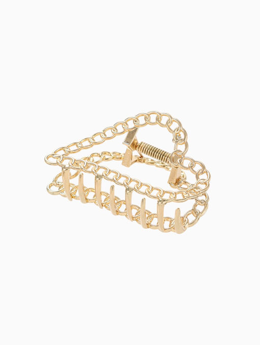 Цена за 2 шт. Крабик для волос «Дороти», сердце, 7.5 см, золото