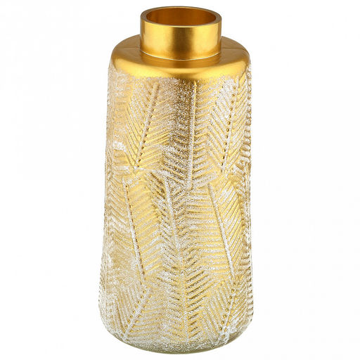 Ваза для цветов стеклянная "Марлен-1" 3л, д14,5см, h29,5см, текстурная, "Нихарика" (Россия)