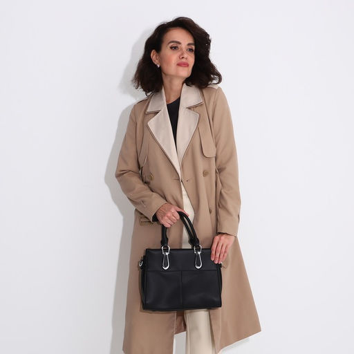 Сумка-тоут на молнии, цвет чёрный - Simaland фото 8