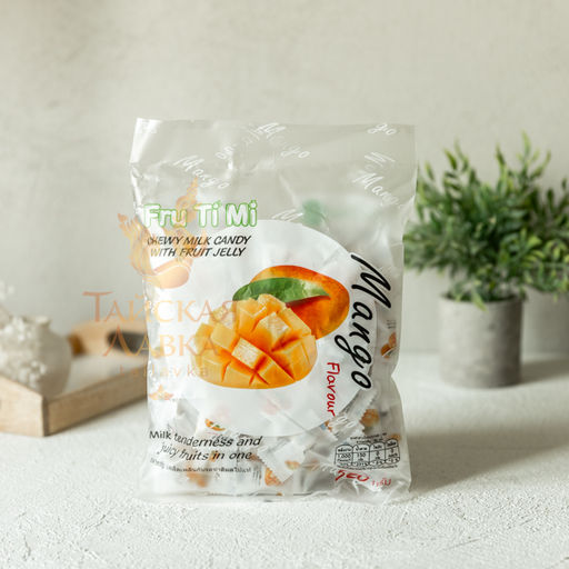 МОЛОЧНЫЕ ИРИСКИ С ЖЕЛЕЙНОЙ НАЧИНКОЙ МАНГО FRU TI MI, 320 гр