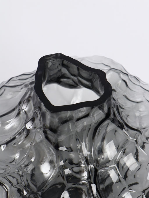 Ваза «Джино», 21×25 см, стекло, чёрная