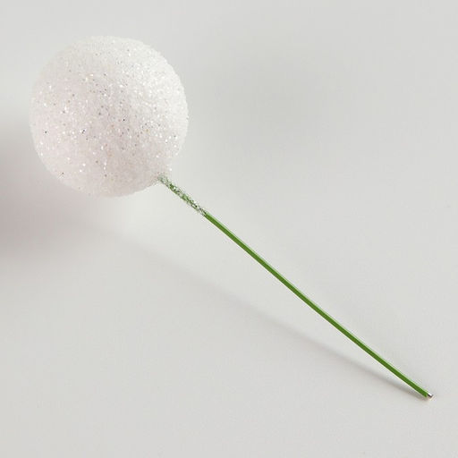 Фигурка для поделок и декора на проволоке «Шар», набор 15 шт., размер 1 шт. — 3×9 см, цвет белый