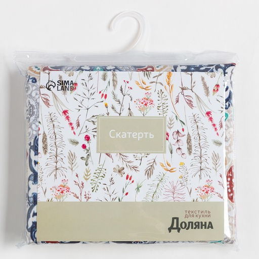 Скатерть Доляна Узоры 145х300 см, 100% п/э  фото 8