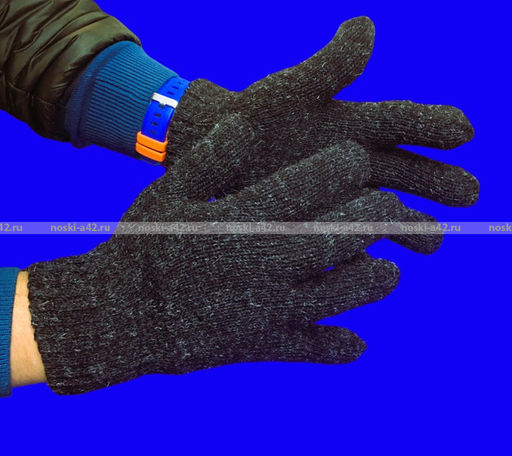 Цена за 5 пар. Склад носков А-42 перчатки мужские зимние шерстяные теплые двойные № 2 - For you фото 4