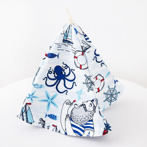 Набор для сауны Этель Капитан килт 75*144 см + шапка, вафля 200г/м2, 100% хл  фото 8