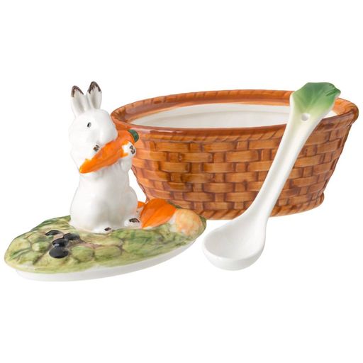 ИКОРНИЦА С КРЫШКОЙ И ЛОЖКОЙ КРОЛИК 11*11 СМ - Lefard фото 3