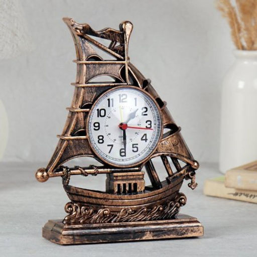Часы настольные Корабль 17х5х21 см / F528 /уп 96/ - Галеонтрейд фото 3