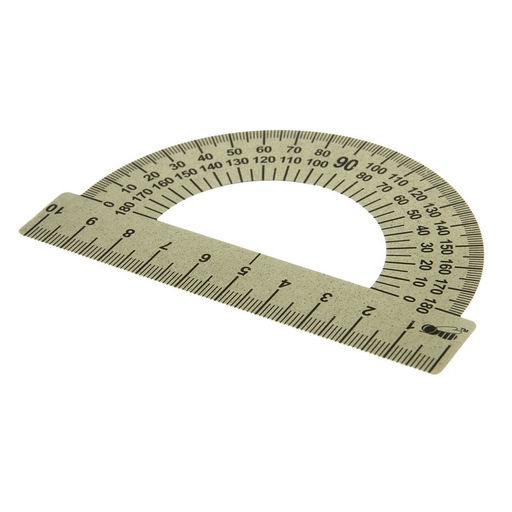 Транспортир 180*/10 см МЕТАЛЛИЧЕСКИЙ (стальной) - Calligrata фото 2