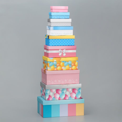 Набор коробок 10 в 1, упаковка подарочная, «Милые пожелания», 12×7×4 - 32.5×20×12.5 см