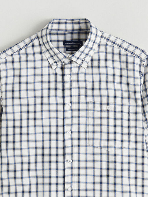 Regular Fit Ekose Gabardin Erkek G?mlek