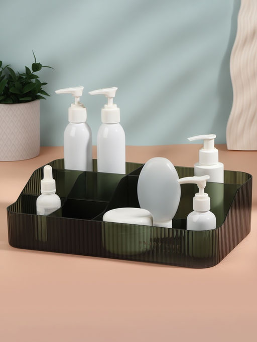 Органайзер для хранения «GREEN», 7 секций, 30×20×8 см, полупрозрачный, зелёный