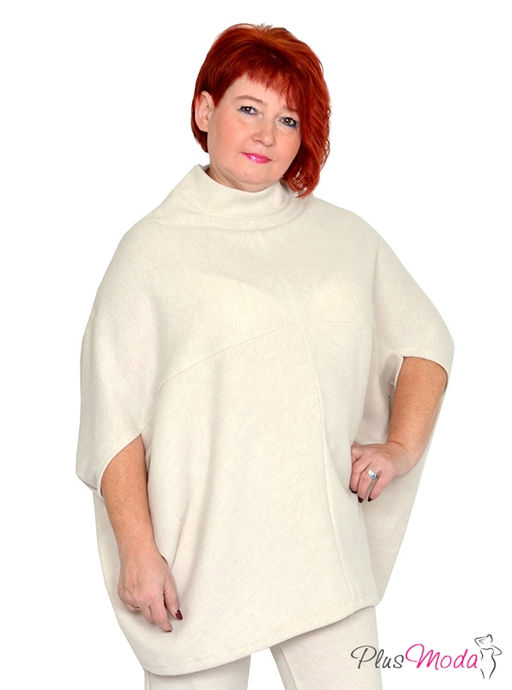 Туника-пончо Модель №1430 размеры 44-84 - Plusmoda фото 3