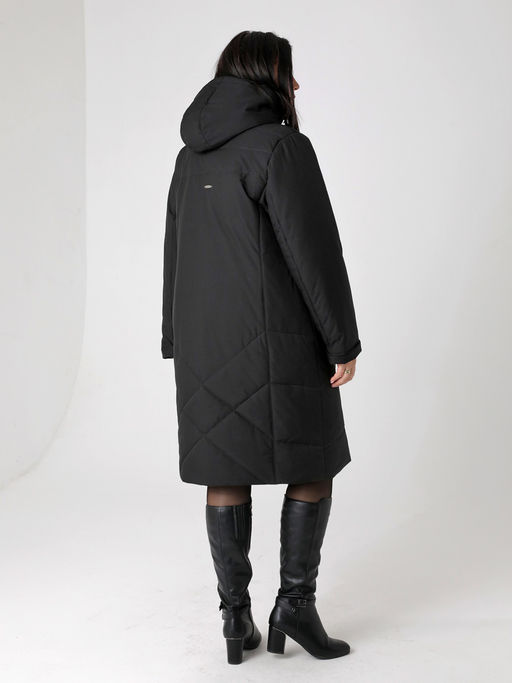 24418 Пальто черный - Dizzyway фото 3