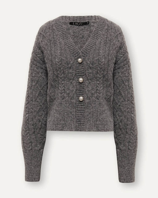 Укороченный кардиган с перламутровыми пуговицами - Incity фото 12
