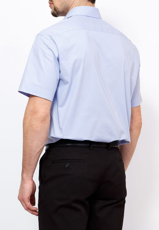 Сорочка мужская короткий рукав GREG 220/107/6403/Z STRETCH  фото 4