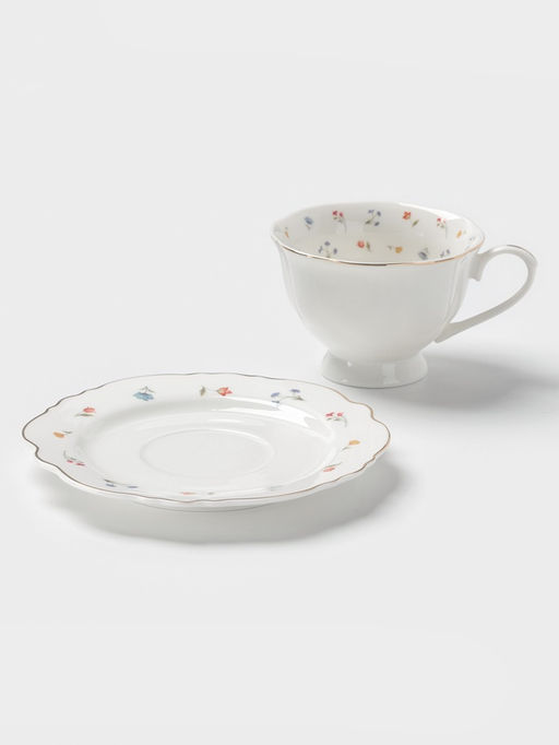 Чайная пара WY Flowers song, фарфор, 220 мл, белая