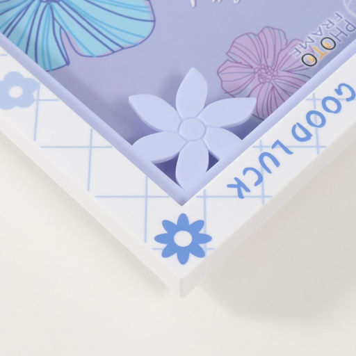 Фоторамка для фото 13?18 см Цветочная, пластик, фиолетовая, 23?2?18 см