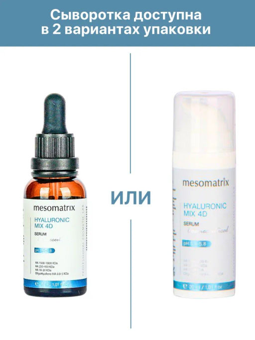 HYALURONIC MIX 4D, cыворотка микс четырех видов гиалуроновой кислоты (комплекс TETRAHYAL 4D) - Mesomatrix фото 8