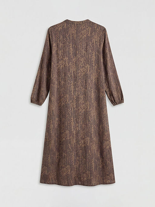 Hakim Yaka Desenli Elbise