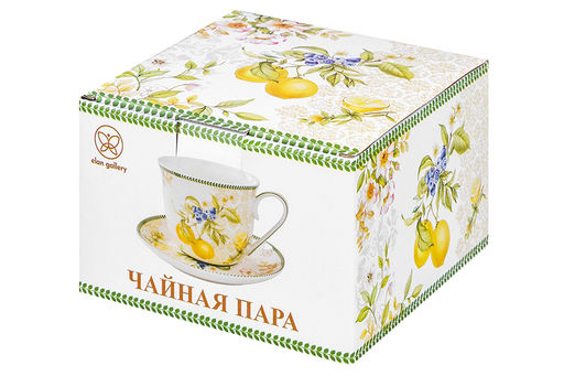 Чайная пара 2 пр. 450 мл 14*11*8,5 см Лимоны NEW BONE CHINA - Elan gallery фото 4