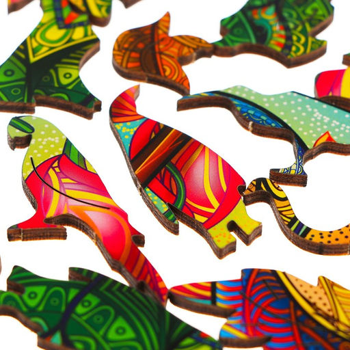 Пазл фигурный Королевский павлин + ребусы - Puzzle фото 3