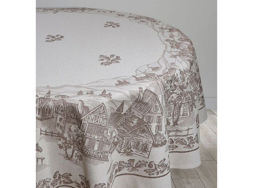 Скатерть 07с24-ЯК D-170 "Американская деревня" цв. коричневый