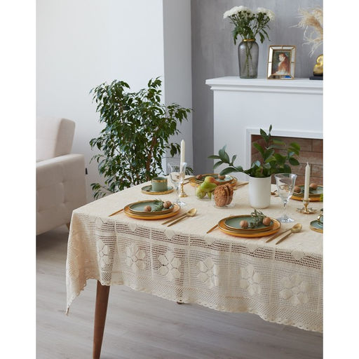 Скатерть Этель Ажур 130х1805 см, 100% п/э  фото 6