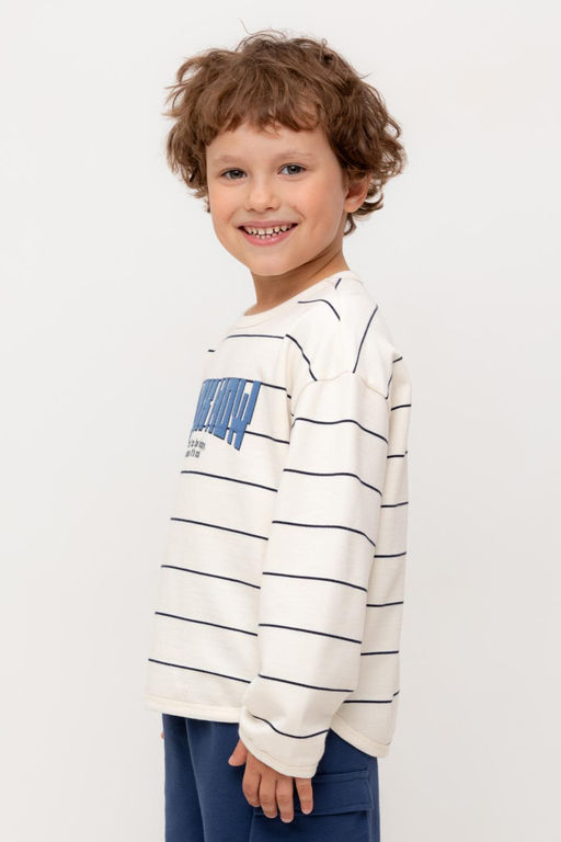 КР 302755/суровый,индиго,полоска к569 джемпер (свитшот) для мал - Crockid фото 5