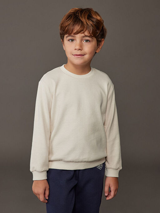 Bisiklet Yaka Erkek ?ocuk Sweatshirt 2li