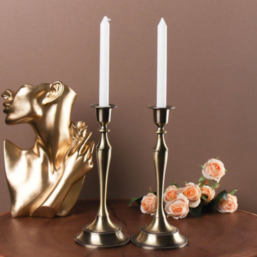 Подсвечник 2 штуки набор бронза 25 см / 6301S /уп 30/ - Галеонтрейд фото 3