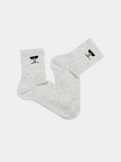 Цена за 5 пар! НОСКИ св.серый меланж 556U-1639