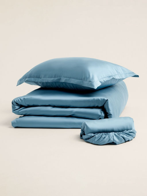 Пододеяльник 1.5-спальный SL Home Tencel, 180×220 см, тенсель, серо-голубой