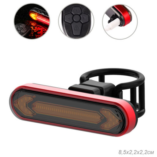 Фонарь задний COMIRON JEDDAH корпус: алюминий/ABS, IP67 свет: 36LED, 100lm аккум 500mAh, USB поворотные сигналы с дистанционным управлением /уп 100/ - ГалеонТрейд фото 6