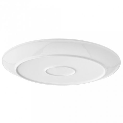 "Русь" Блюдо овальное фарфоровое 368х260х33мм, белый, рельефный декор (Китай)