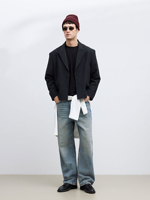 Standart Kal?p Erkek Blazer Ceket