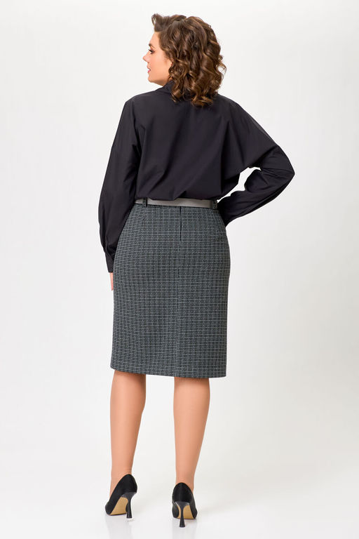 Блуза Swallow 803.2 черный+серебряный узор фото 177