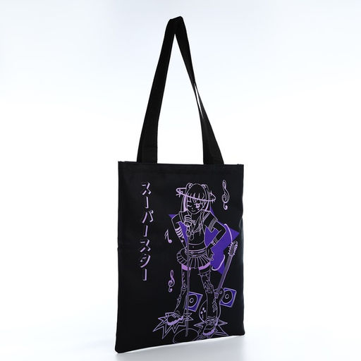Сумка шопер Аниме 35х0.5х40 см, отд без молнии, без подклада, чёрная - Nazamok фото 2