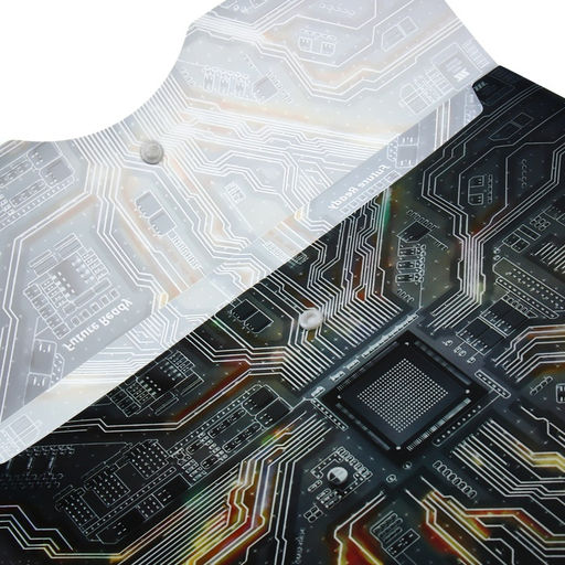 Папка-конверт Чип на кнопке А4, 350 мкр, черная - Simaland фото 3