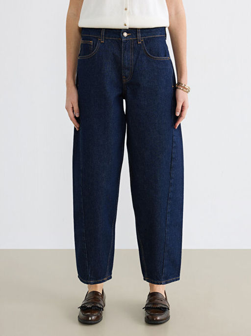 Barrel Fit Kad?n Jean Pantolon